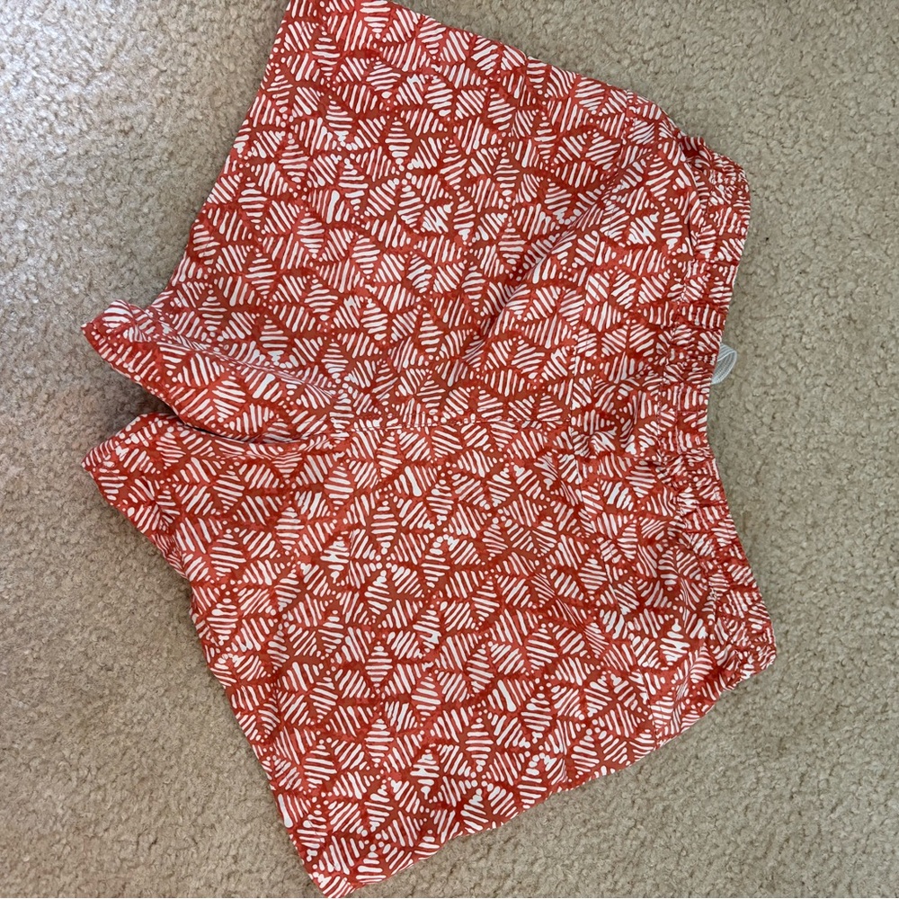 Patterned Orange Women's Shorts - image 2